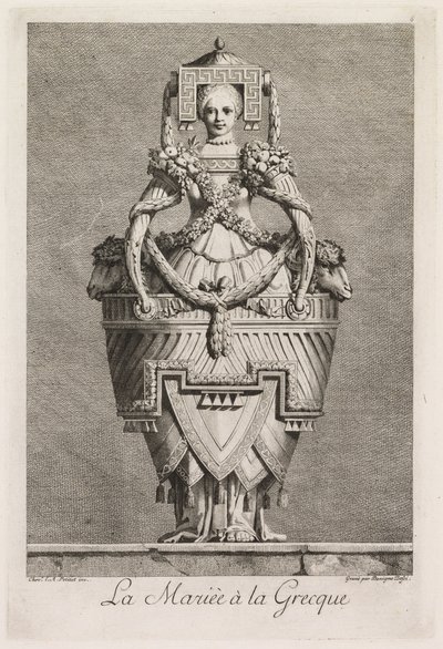 Mascarade à la Grecque: La Mariée à la Grecque, Platte 6, 1771 von Benigno Bossi