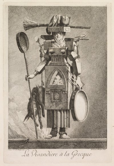 Maskerade à la Grecque: Die Marketenderin à la Grecque (Tafel 2) von Benigno Bossi