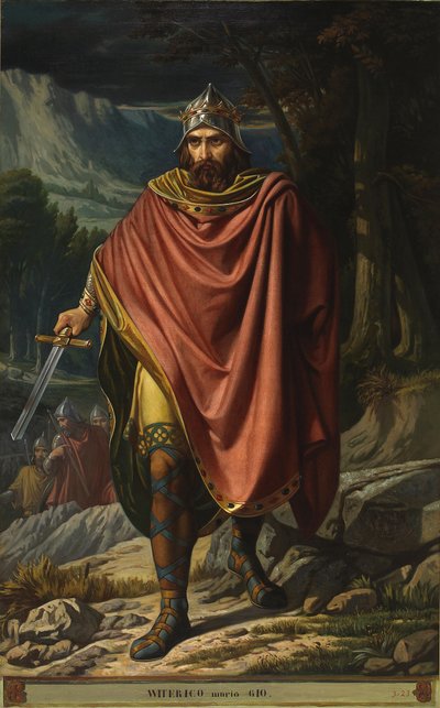 Porträt des westgotischen Königs von Hispania Witteric (Witerico oder Viterico) (regierte von 603 bis 610) von Benito Soriano Murillo