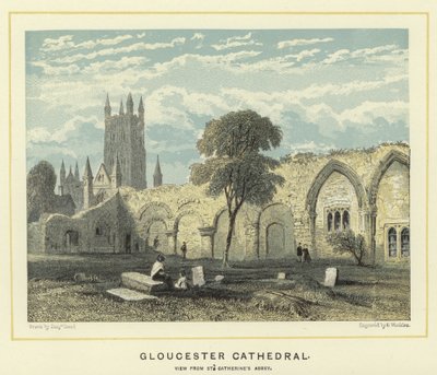 Kathedrale von Gloucester, Blick von der Abtei St. Catherine von Benjamin Baud