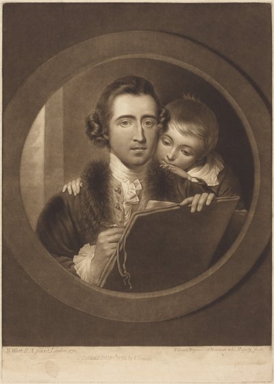 Benjamin West und sein Sohn Raphael Lamar West von Benjamin West