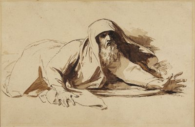 König David erhebt sich nach dem Tod seines Kindes von Benjamin West