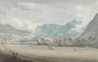 Gebirgslandschaft mit Figuren von Benjamin West