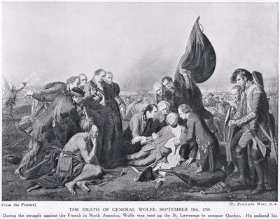 Der Tod von General Wolfe, 13. September 1759, Illustration aus 