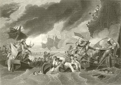 Die Schlacht von La Hogue von Benjamin West