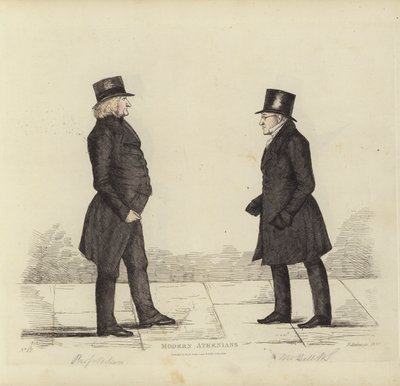 Berühmte Edinburgher, alias Moderne Athener, John Wilson, Esq, Professor für Moralphilosophie, George Joseph Bell, Esq, Professor für schottisches Recht von Benjamin William Crombie