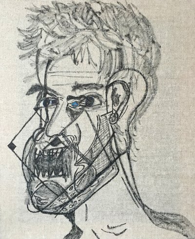 Surautoportrait mit erhobener Hand, 2017 von Benoit Erwann Boucherot