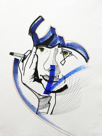 Surportrait: Françoise Sagan 1, 2019 von Benoit Erwann Boucherot