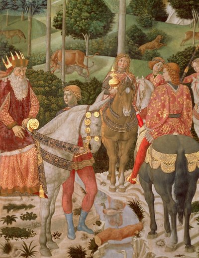 Piero de Medici (1416-69) als Caspar, (Detail) von Benozzo di Lese di Sandro Gozzoli
