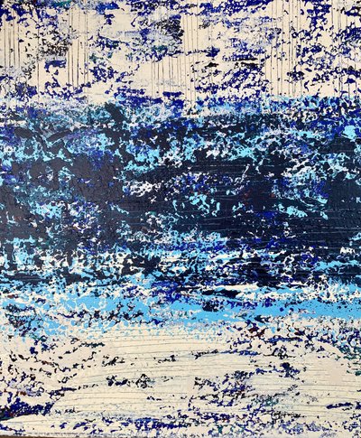 Texturierte Blaue Wellen von Berit Pihl