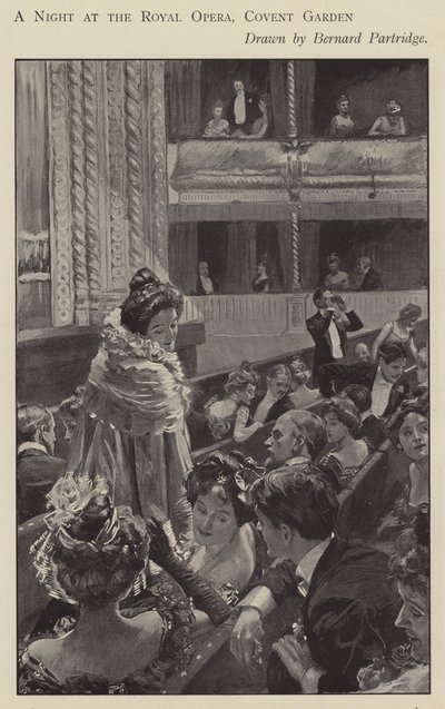 Eine Nacht in der Royal Opera, Covent Garden, London von Bernard (after) Partridge
