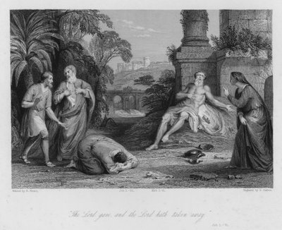 Die Verwüstung von Hiob, Hiob I, 21 von Bernard (after) Picart