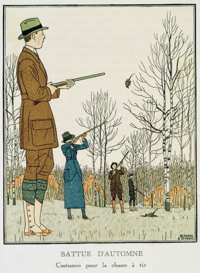 Eine Herbstjagd, um 1912-13 von Bernard Boutet de Monvel