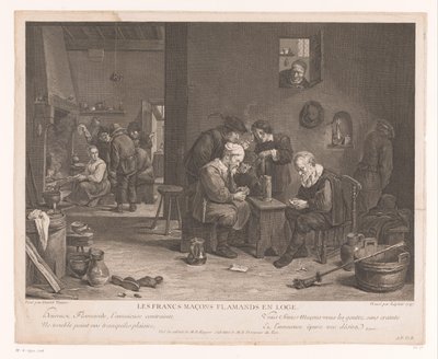 Wirtshausinterieur mit kartenspielenden Figuren von Bernard François Lépicié