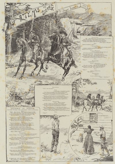 Artemis in Sierra, von Bret Harte von Bernard Partridge