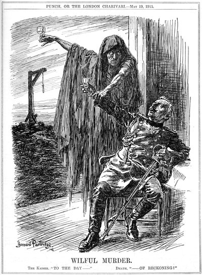 Punch-Karikatur über das Sinken der Lusitania, 1915 von Bernard Partridge
