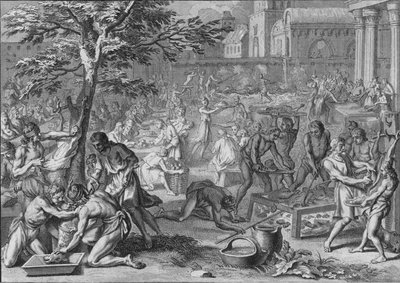 Festmahl zu Ehren der Sonne, am Tag des großen Ramy, 1723 von Bernard Picart