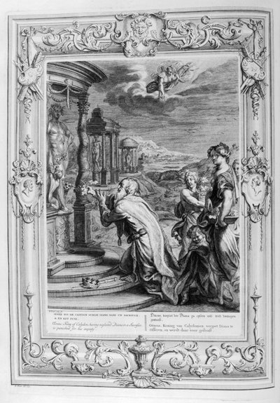 Oenus, König von Kalydon, opfert den Göttern von Bernard Picart
