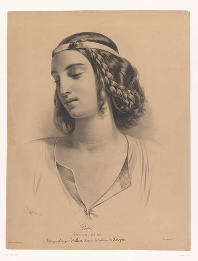 Porträt der Schauspielerin Mademoiselle Rachel (Élisabeth Rachel Félix) von Bernard Romain Julien