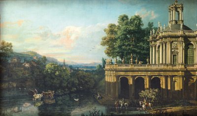 Architektonische Laune mit einem Palast von Bernardo Bellotto