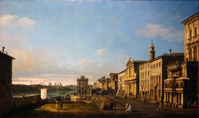 Ansicht der Via di Ripetta in Rom, 1742–1744 von Bernardo Bellotto