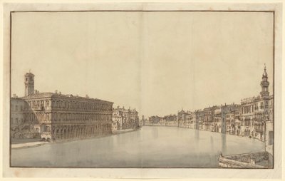 Der Canal Grande, mit den Fabbriche Nuove links und dem Campanile der Santi Apostoli rechts von Bernardo Bellotto