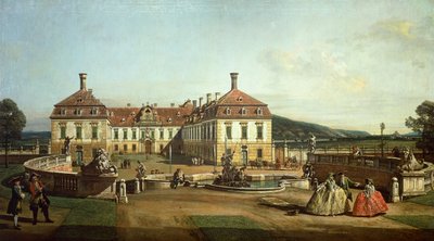 Das kaiserliche Schloss von Schlosshof von der Gartenseite von Bernardo Bellotto
