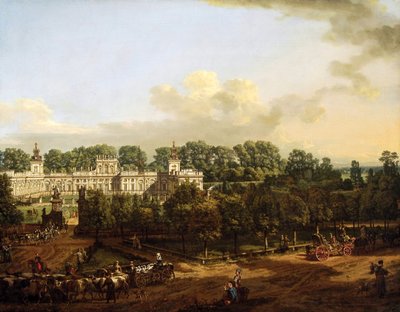 Schloss Wilanów vom Eingang aus gesehen von Bernardo Bellotto
