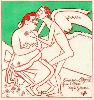 Edouard Herriot und Leon Blum in "Le Charivari" von Bib (1856 1946)