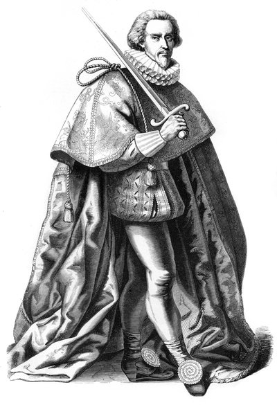 Großes Kostüm eines Oberbefehlshabers der französischen Armeen, 16. Jahrhundert 1849 von Bisson and Cottard