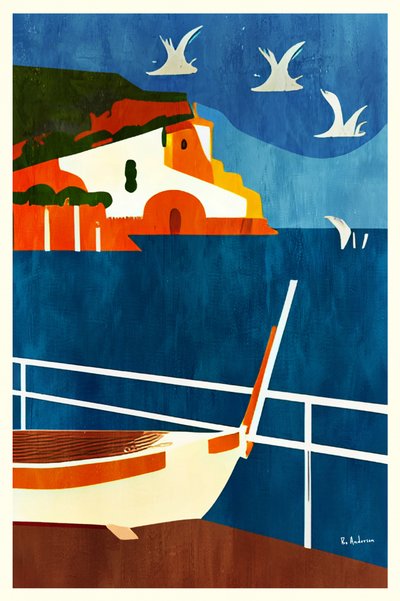 Mittelmeer Küstenblick von Bo Anderson