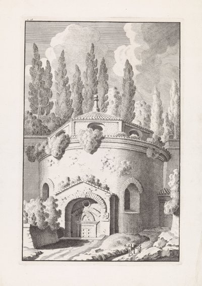 Ruine eines römischen Rundtempels von Bonaventura van Overbeek