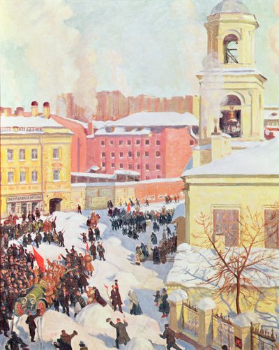 Der 27. Februar 1917 von Boris Mikhailovich Kustodiev