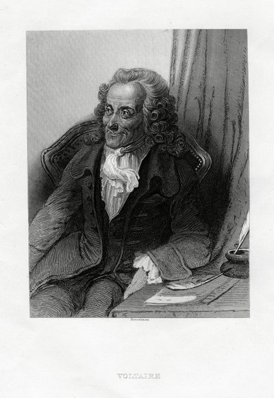 Voltaire, französischer Aufklärer, Essayist, Deist und Philosoph, 1884 von Bosselman
