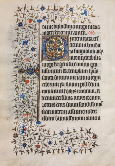 Stundenbuch Gebrauch von Paris: Verzierte Initiale, ca. 1420 von Boucicaut Master