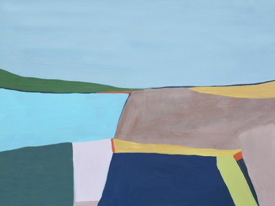 Abstrakte Farbblocklandschaft von Bronwyn Baker
