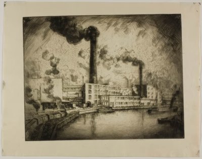 Ohne Titel (South Deering - Linkes Ufer) von Bror Julius Olsson Nordfeldt