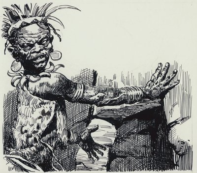 Illustration für König Salomons Minen von C.L. Doughty