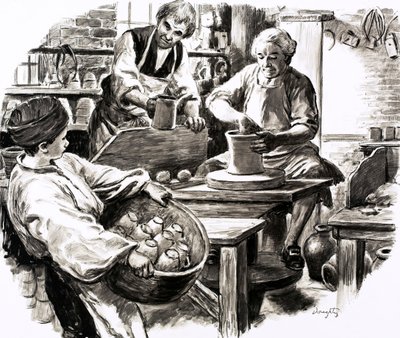 Josiah Wedgwood wurde in das Familienkeramikgeschäft eingelernt von C.L. Doughty