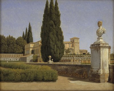 Blick auf die Gärten der Villa Albani. Rom von Christoffer Wilhelm Eckersberg