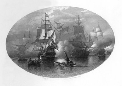 Die Seeschlacht von Sole Bay, 1672, ca. 1870 von Domenico del Barbiere