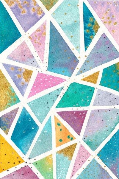 Buntes Geometrisches Mosaik von Camille Contini