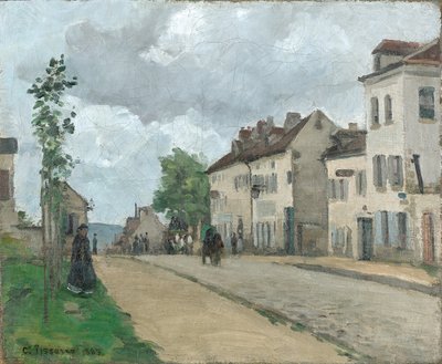 Straße in Pontoise (Rue de Gisors) von Camille Jacob Pissarro