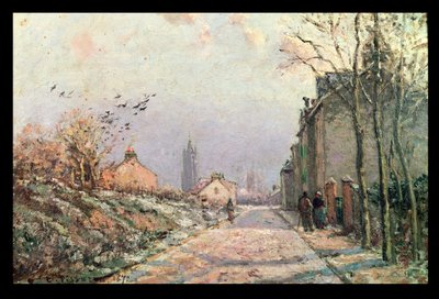 Die Straße, Wintereffekt, 1872 von Camille Jacob Pissarro