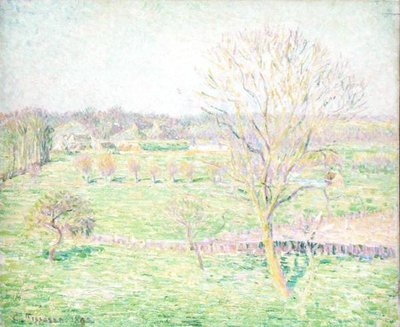 Ein Feld mit einem Walnussbaum im Frühling von Camille Jacob Pissarro