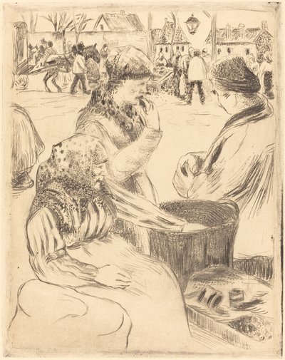 Kastanienverkäufer (Marchands de marrons) von Camille Pissarro