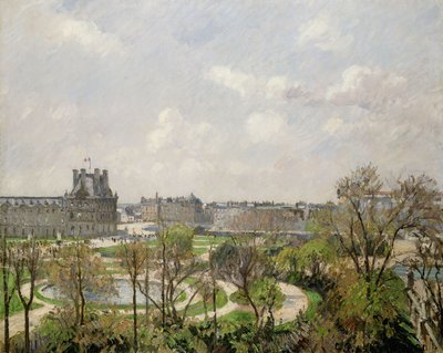 Jardin des Tuileries, Frühlingsmorgen; Jardin des Tuileries, Matin, Printemps, 1900 von Camille Jacob Pissarro