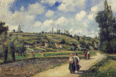 Landschaft bei Pontoise, die Auvers-Straße, 1881 von Camille Pissarro