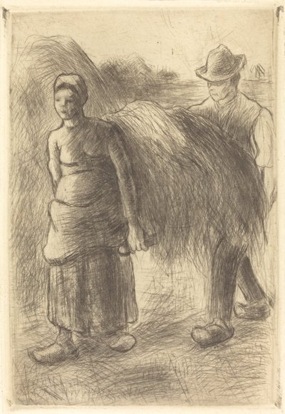 Bauern tragen Heu, 1900 von Camille Pissarro