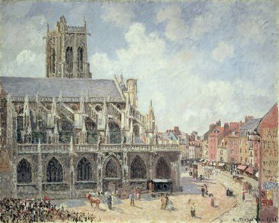 Die Kirche St. Jacques in Dieppe, Morgensonne von Camille Jacob Pissarro
